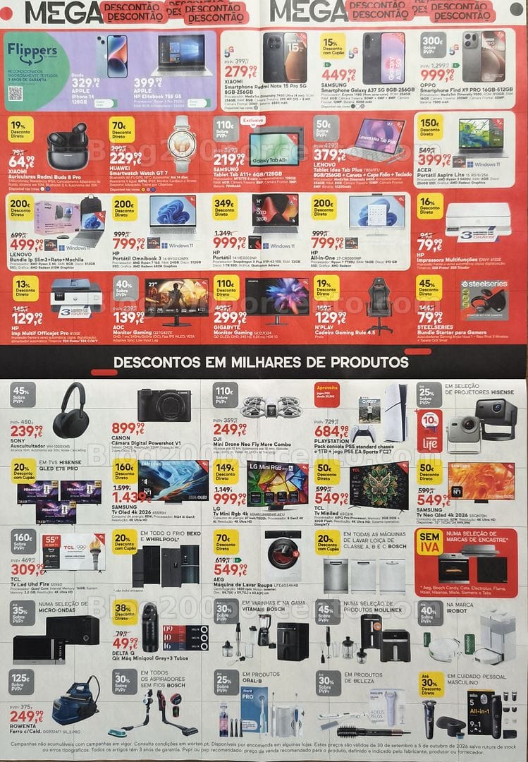 Antevisão Folheto WORTEN Mega Descontão Promoções até 5 outubro