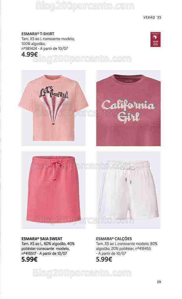 Antevisão Folheto LIDL Moda Verão Promoções a partir de 26 junho