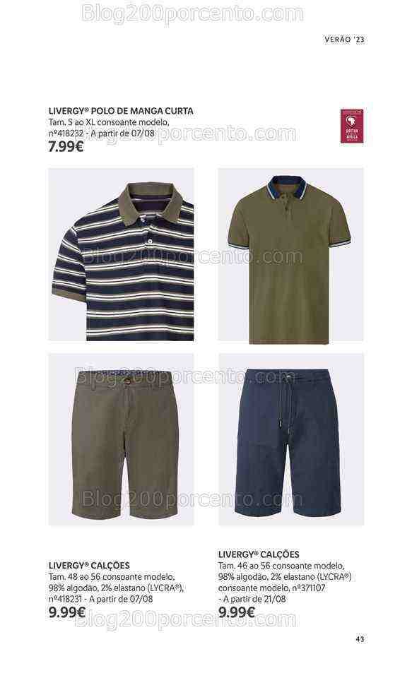 Antevisão Folheto LIDL Moda Verão Promoções a partir de 26 junho