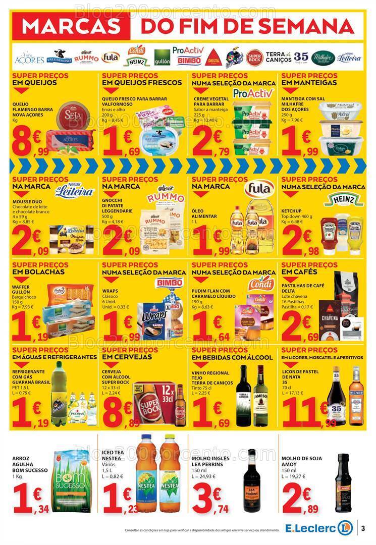 Antevisão Folheto E-LECLERC Promoções Fim de Semana - 15 a 17 março