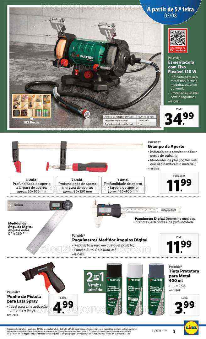 Antevisão Folheto LIDL Bazar Promoções de 3 a 9 agosto