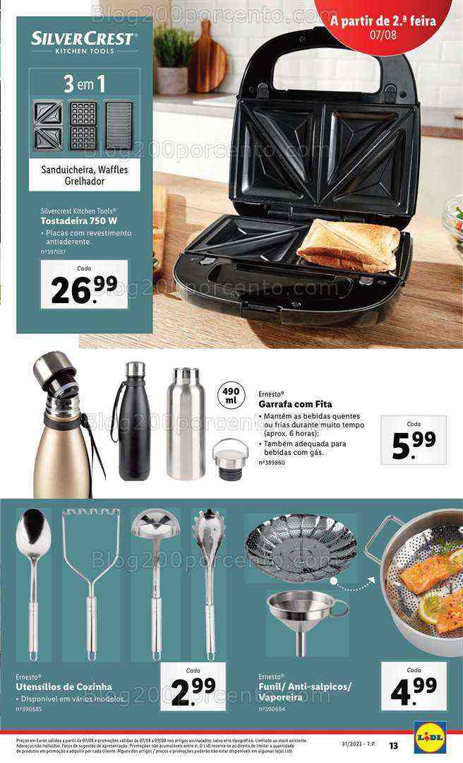 Antevisão Folheto LIDL Bazar Promoções de 3 a 9 agosto