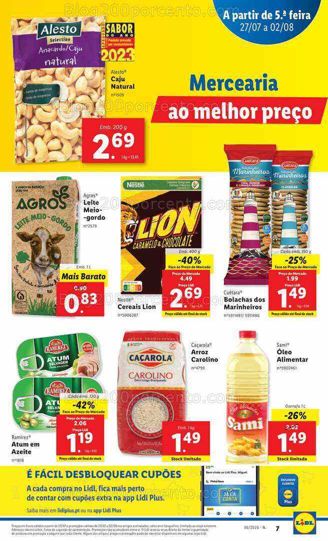 Antevisão Folheto LIDL Promoções de 27 julho a 2 agosto