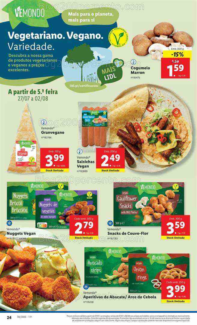 Antevisão Folheto LIDL Especial Bio Promoções de 27 julho a 2 agosto
