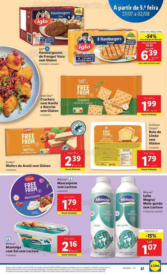 Antevisão Folheto LIDL Promoções de 27 julho a 2 agosto