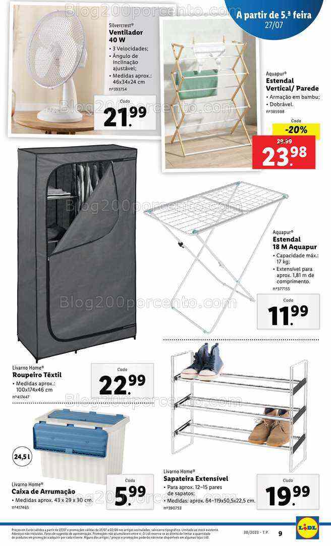 Antevisão Folheto LIDL Bazar Promoções de 27 julho a 2 agosto