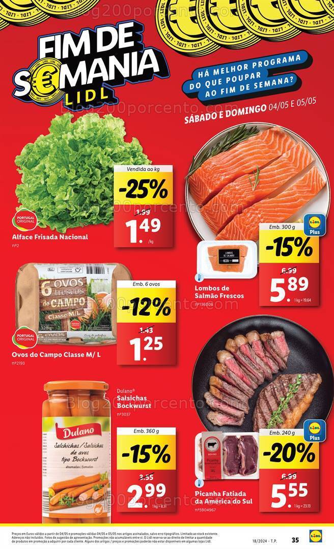 Antevisão Folheto LIDL Promoções Fim de Semana - 4 e 5 maio