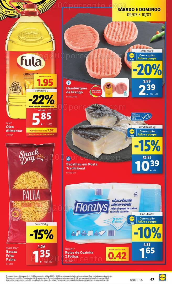 Antevisão Folheto LIDL Promoções Fim de Semana - 9 e 10 março