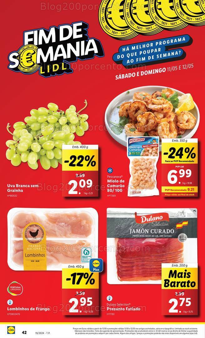 Antevisão Folheto LIDL Promoções Fim de Semana - 11 a 13 maio