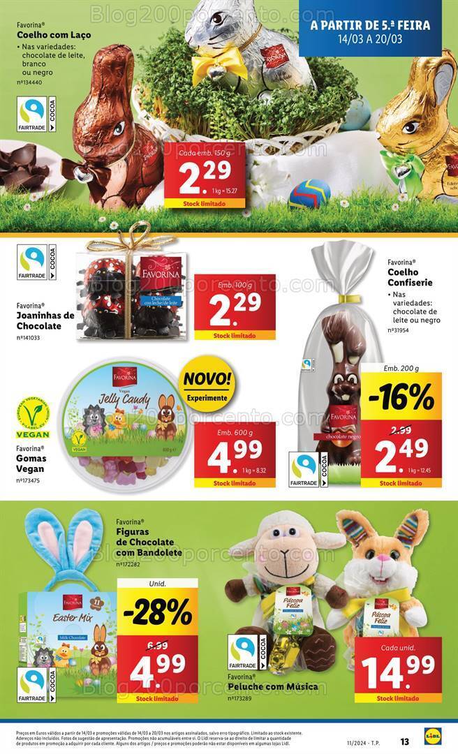 Antevisão Folheto LIDL Páscoa Promoções de 14 a 20 março