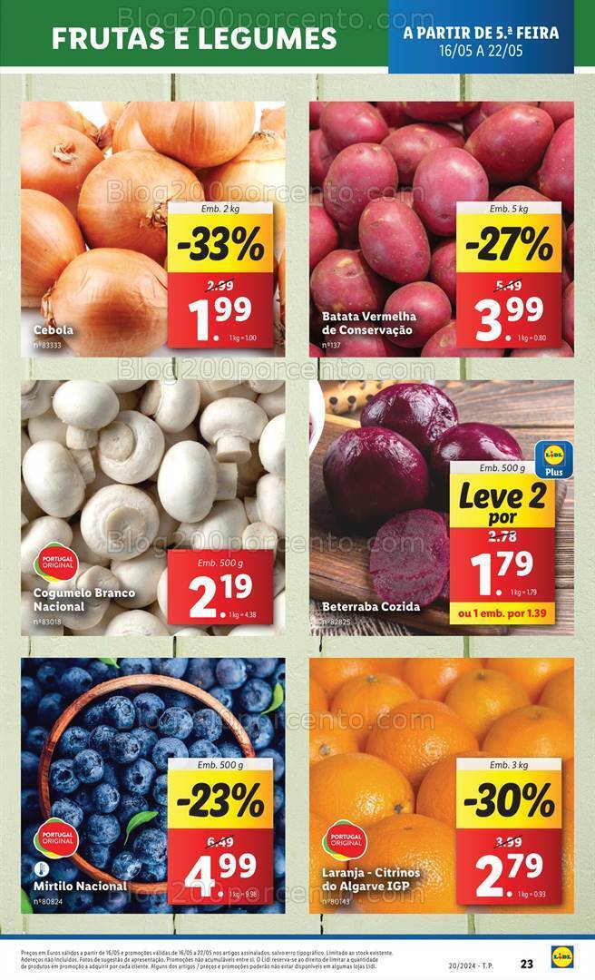 Antevisão Folheto LIDL Promoções de 16 a 22 maio