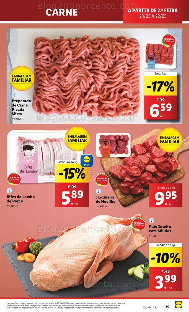 Antevisão Folheto LIDL Supermercado Promoções de 20 a 22 maio