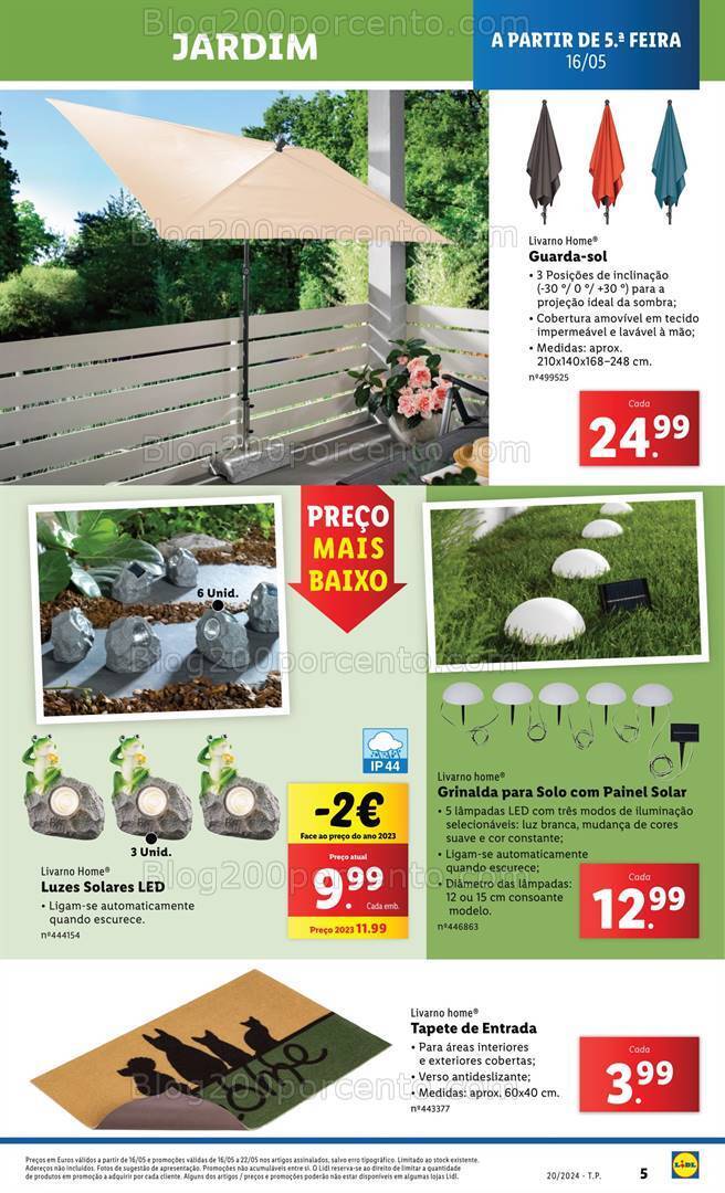 Antevisão Folheto LIDL Bazar Promoções de 16 a 22 maio