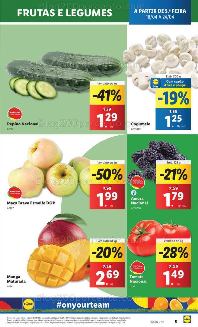 Antevisão Folheto LIDL Promoções de 18 a 24 Abril