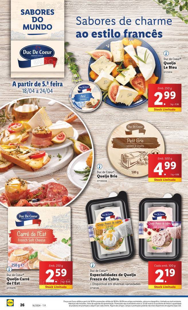 Antevisão Folheto LIDL Sabores do Mundo Promoções de 18 a 24 abril