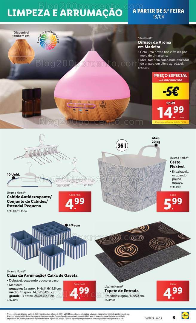 Antevisão Folheto LIDL Promoções de 18 a 24 Abril