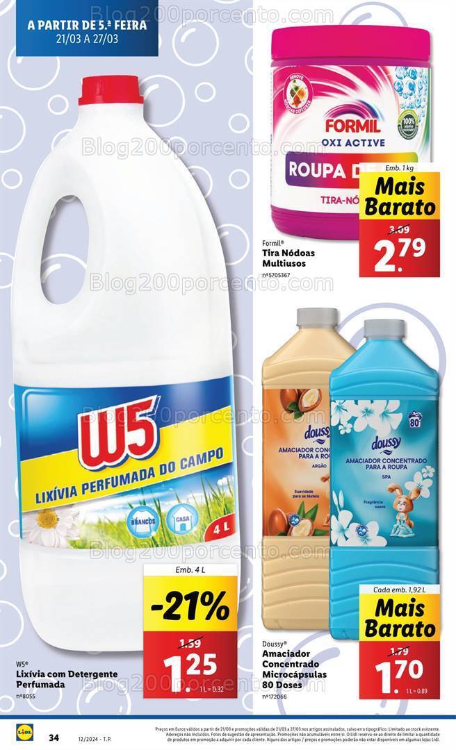Antevisão Folheto LIDL Especial Higiene e Limpeza Promoções de 21 a 27 março