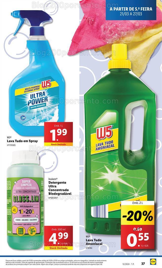 Antevisão Folheto LIDL Especial Higiene e Limpeza Promoções de 21 a 27 março