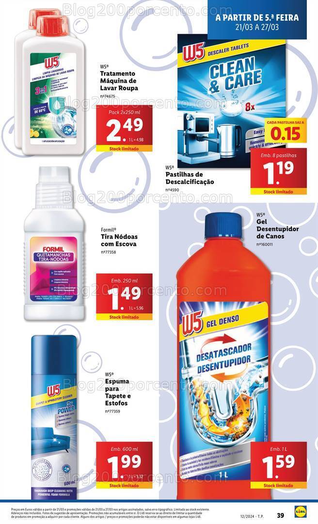 Antevisão Folheto LIDL Especial Higiene e Limpeza Promoções de 21 a 27 março