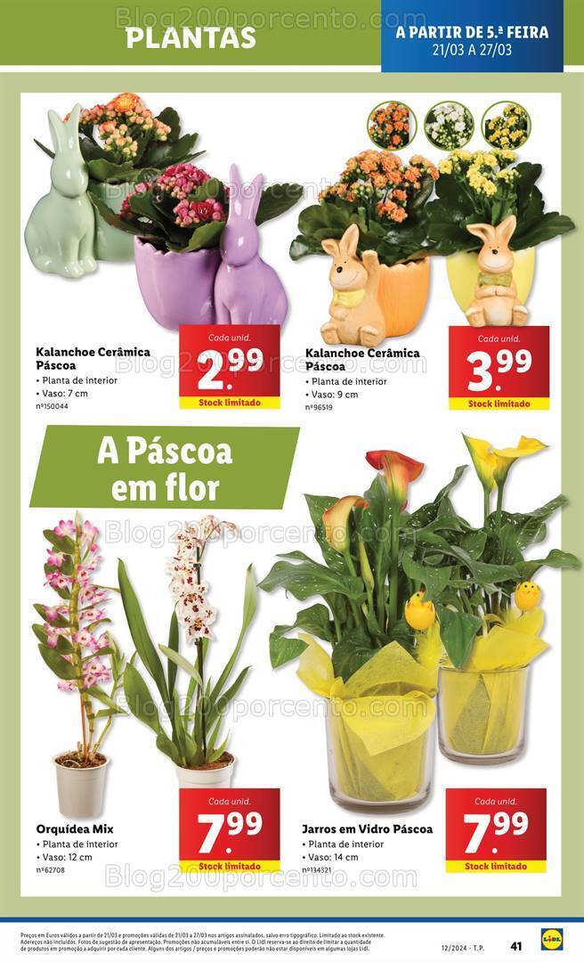 Antevisão Folheto LIDL Mercado de Plantas Promoções de 21 a 27 março