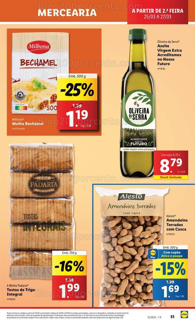 Antevisão Folheto LIDL Supermercado Promoções de 25 a 27 março