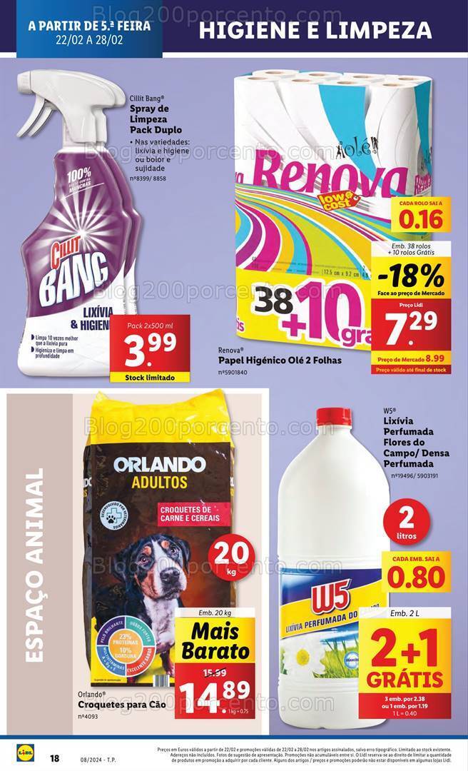 Antevisão Folheto LIDL Promoções de 22 a 28 fevereiro
