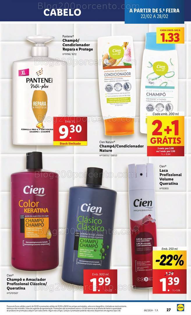 Antevisão Folheto LIDL Promoções de 22 a 28 fevereiro