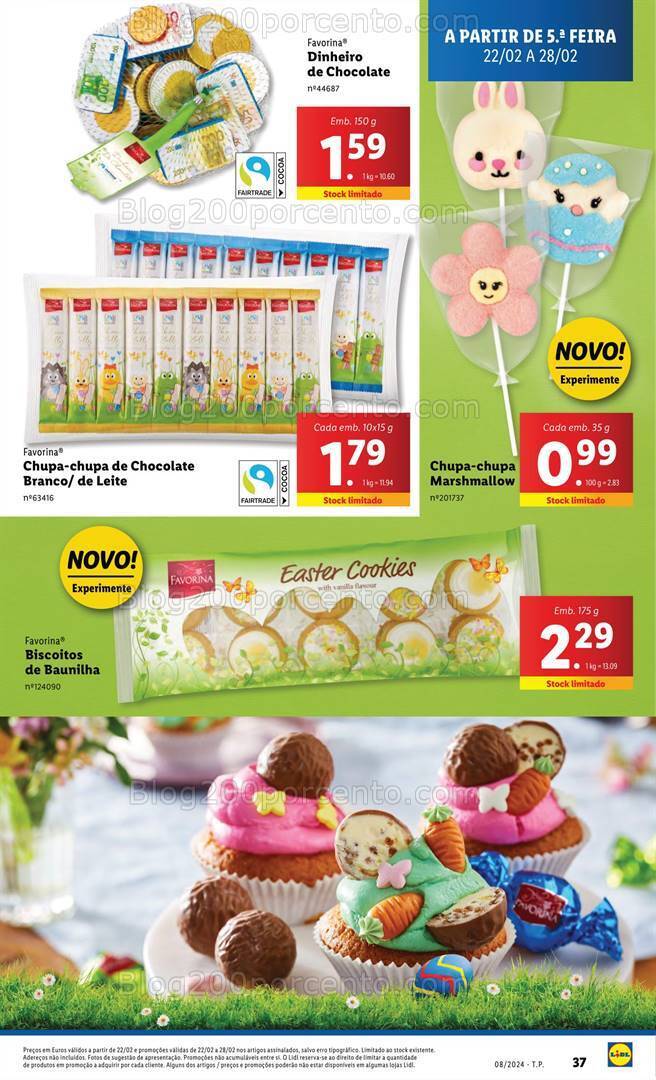 Antevisão Folheto LIDL Páscoa Promoções de 22 a 28 fevereiro