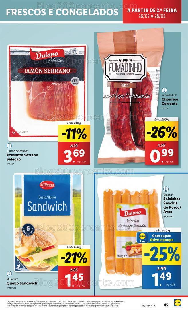 Antevisão Folheto LIDL Promoções de 22 a 28 fevereiro