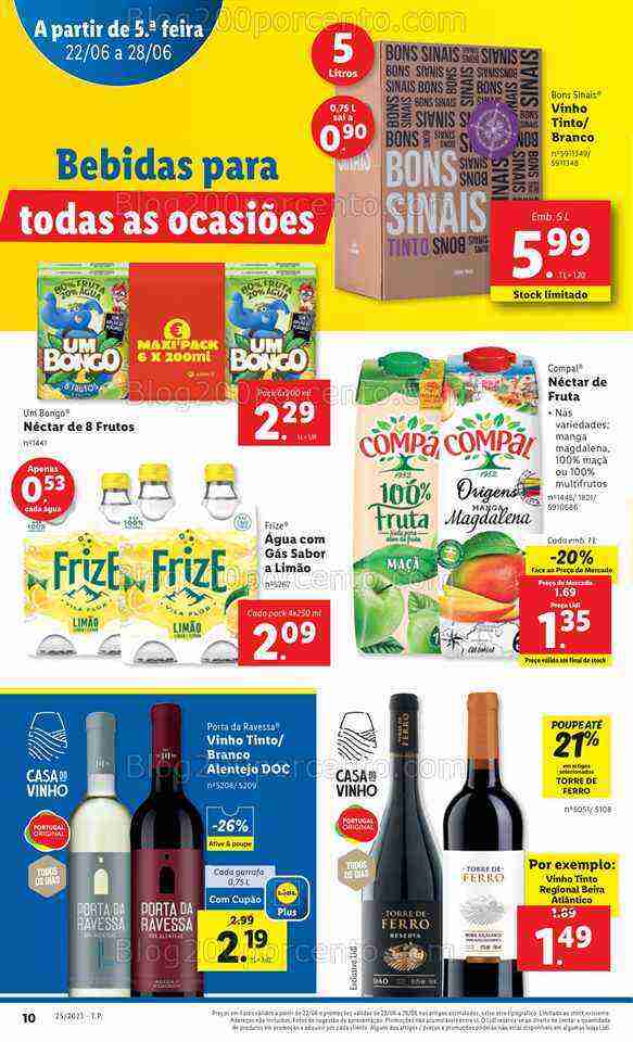 Antevisão Folheto LIDL Promoçóes de 22 a 28 junho