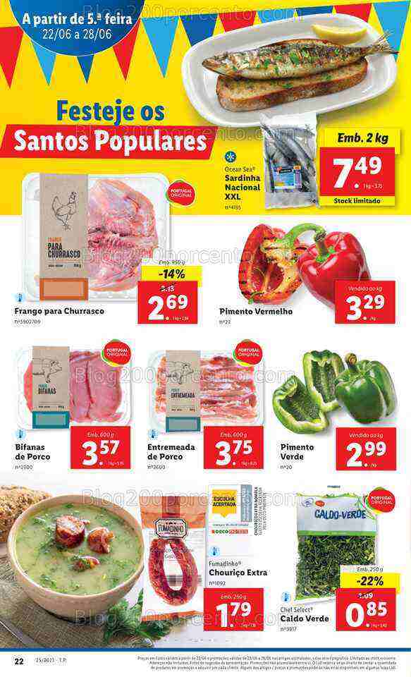 Antevisão Folheto LIDL Promoçóes de 22 a 28 junho