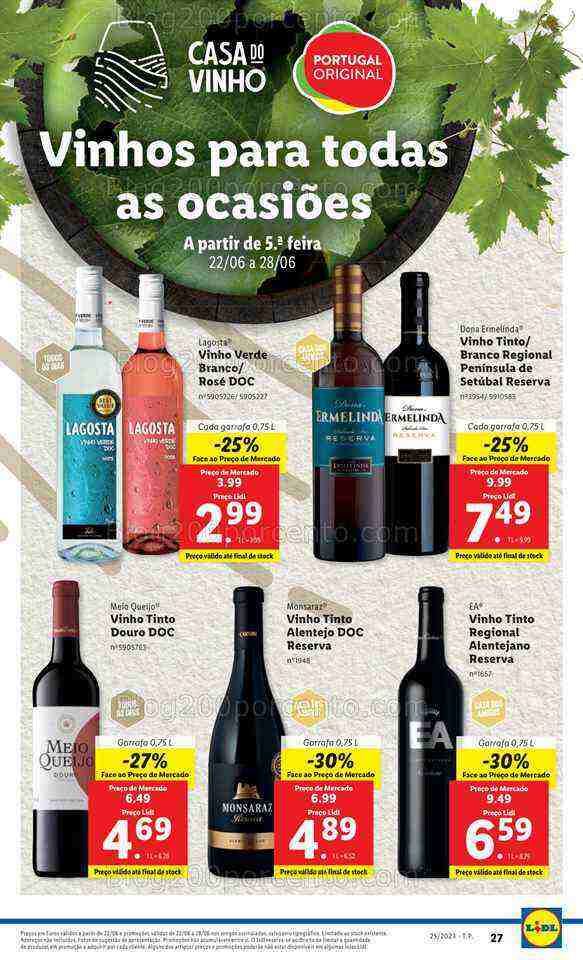 Antevisão Folheto LIDL Promoçóes de 22 a 28 junho