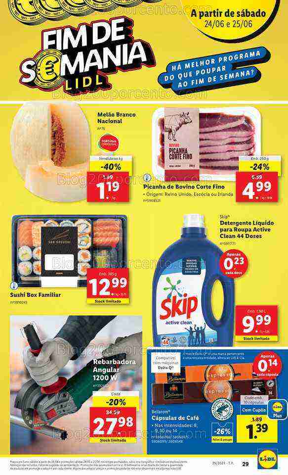 Antevisão Folheto LIDL Promoçóes de 22 a 28 junho