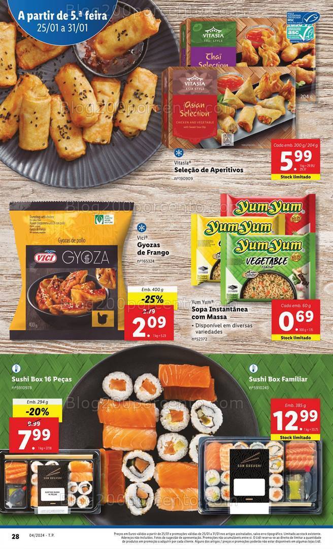Antevisão Folheto LIDL Promoções de 25 a 31 janeiro