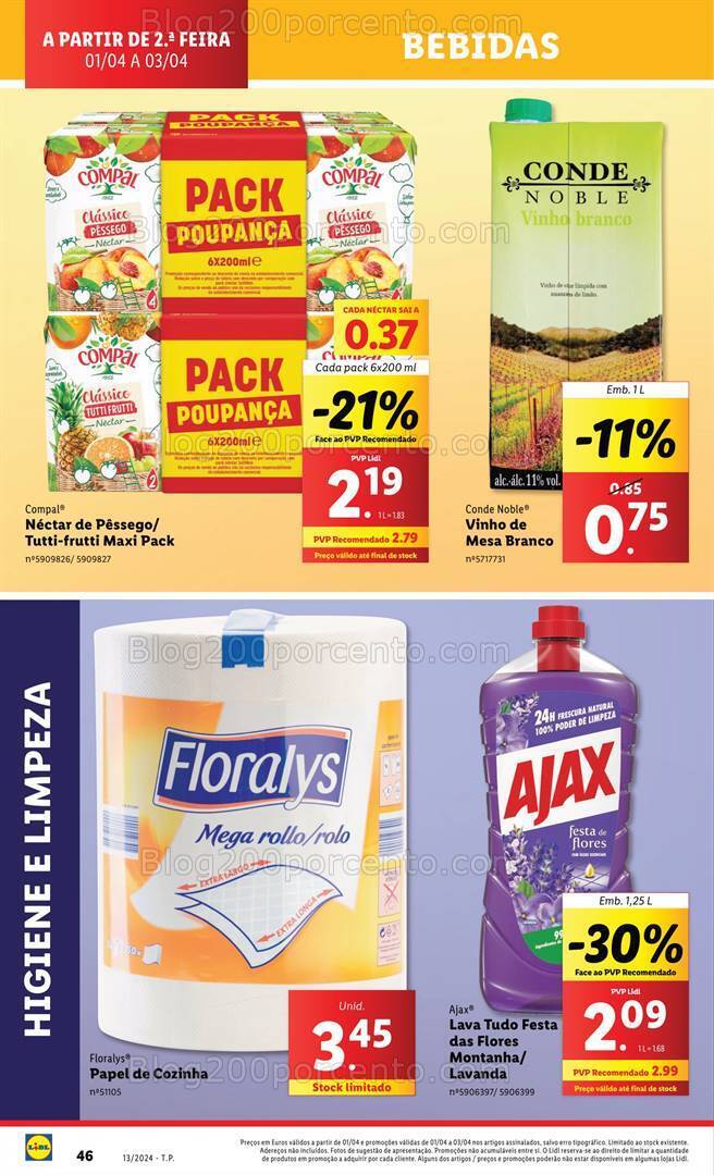 Antevisão Folheto LIDL Promoções de 28 março a 3 abril