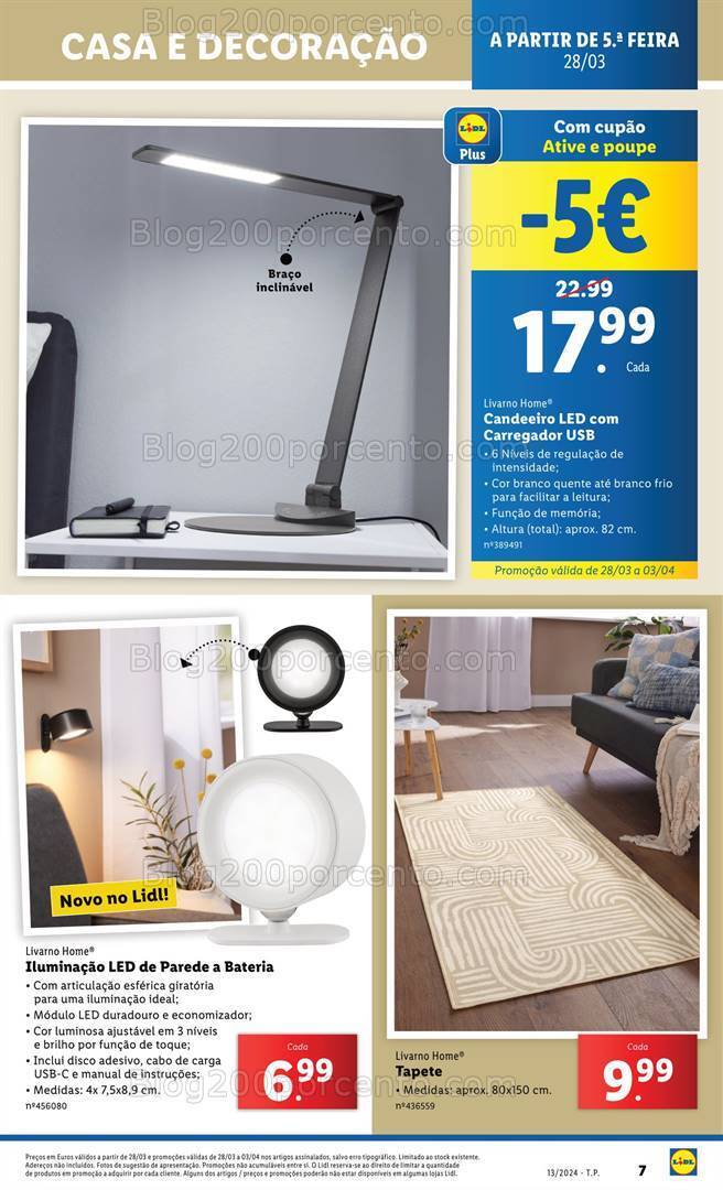 Antevisão Folheto LIDL Bazar Promoções de 28 março a 3 abril