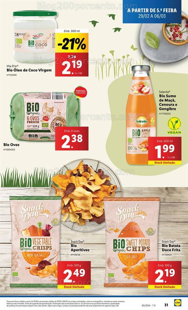 Antevisão Folheto LIDL Especial Bio Promoções de 29 fevereiro a 6 março