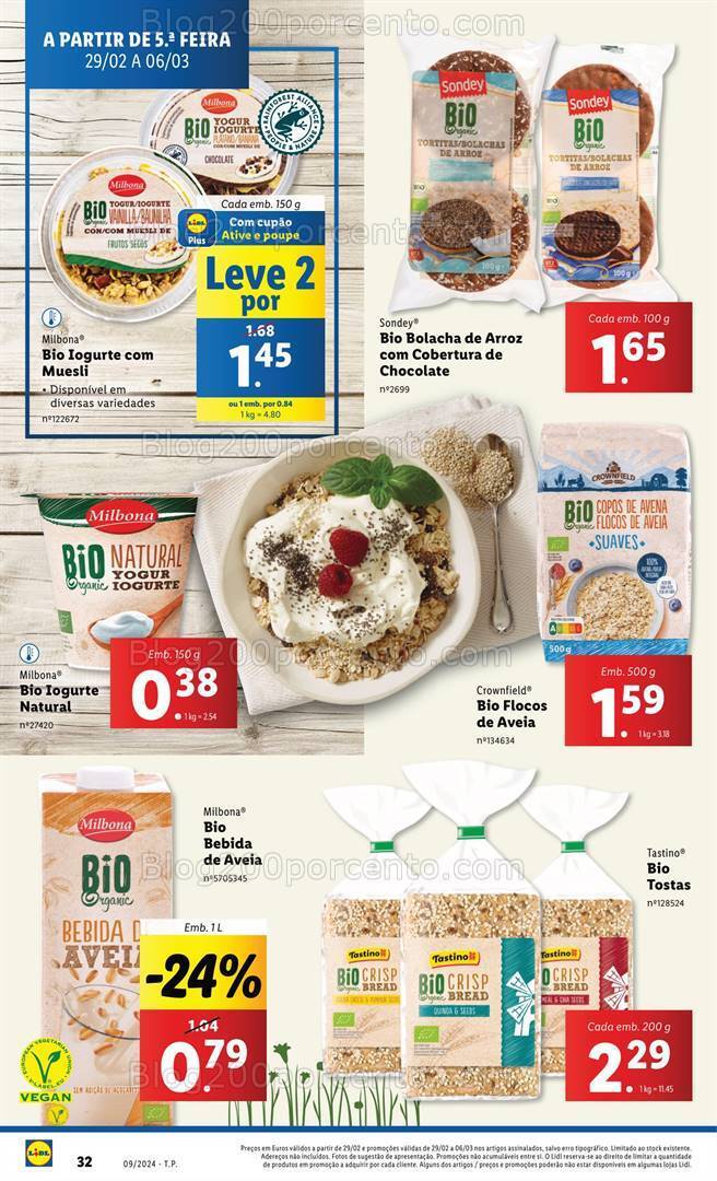 Antevisão Folheto LIDL Especial Bio Promoções de 29 fevereiro a 6 março