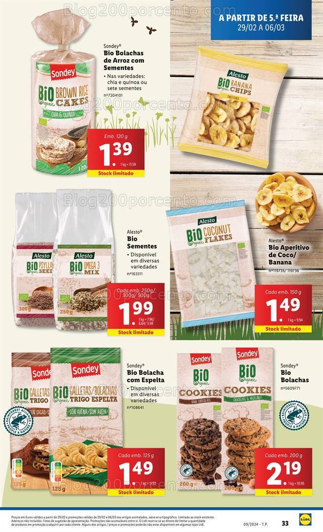 Antevisão Folheto LIDL Especial Bio Promoções de 29 fevereiro a 6 março