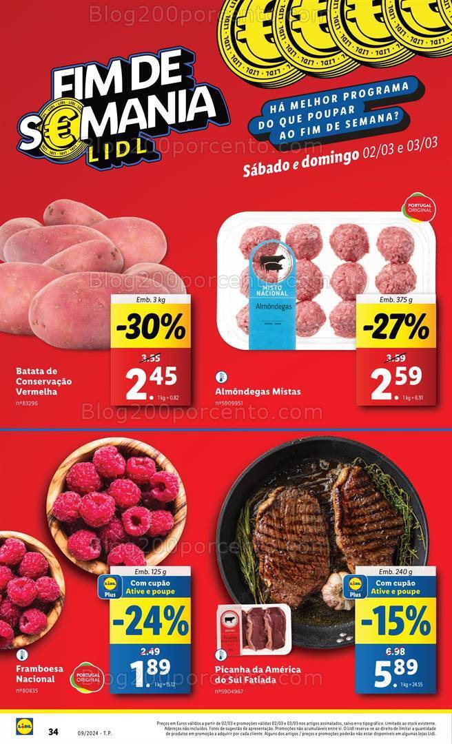 Antevisão Folheto LIDL Promoções Fim de Semana - 2 e 3 março