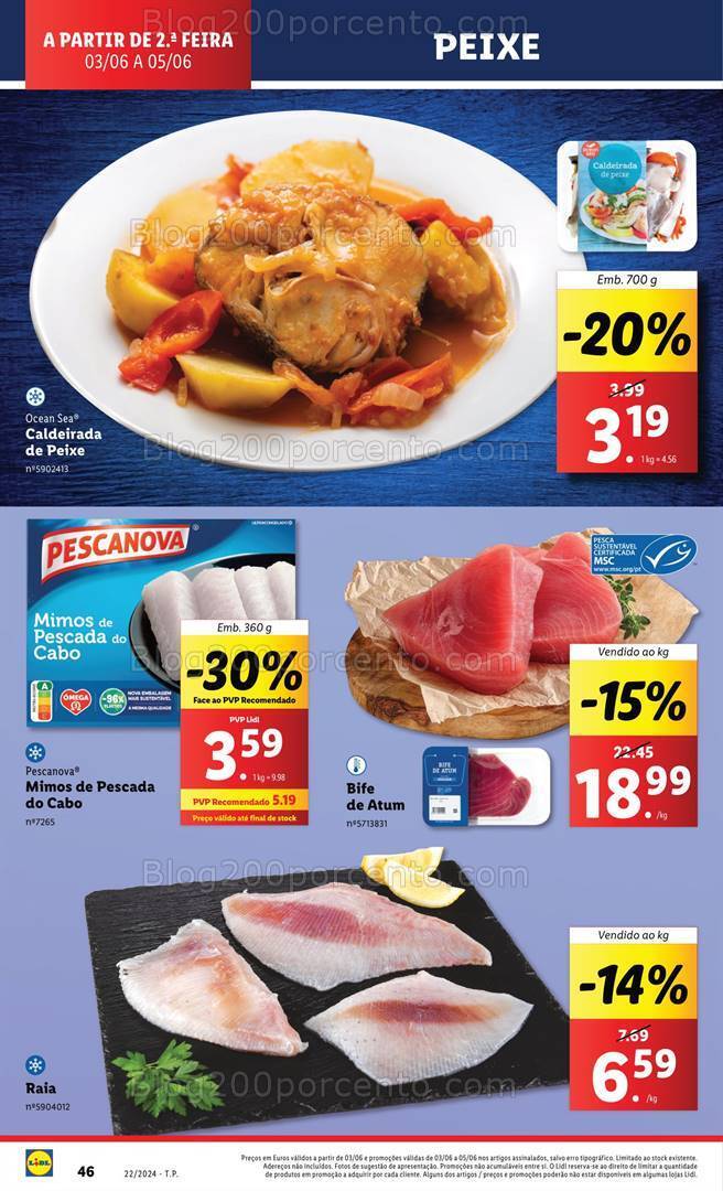 Antevisão Folheto LIDL Supermercado Promoções de de 3 a 5 junho