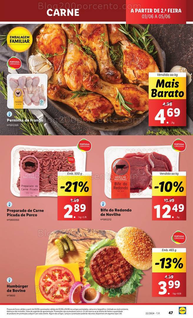 Antevisão Folheto LIDL Supermercado Promoções de de 3 a 5 junho