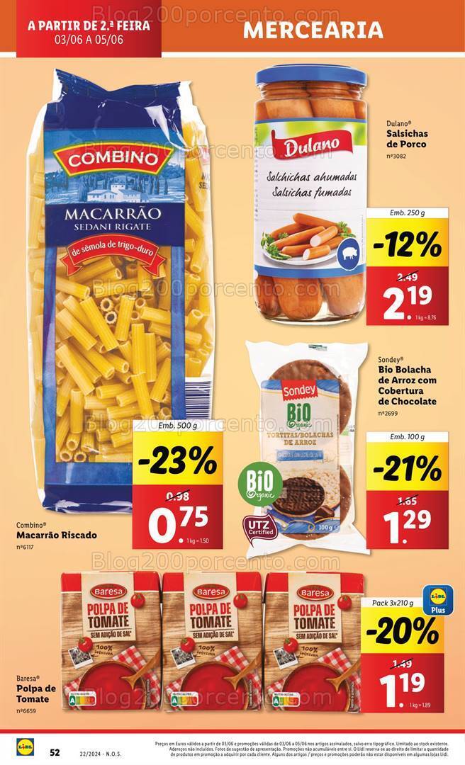 Antevisão Folheto LIDL Supermercado Promoções de de 3 a 5 junho