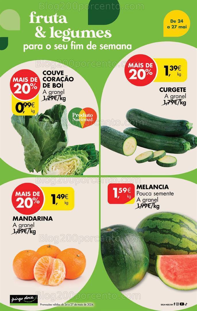 Antevisão Folheto PINGO DOCE Promoções Fim de Semana - 24 a 27 maio