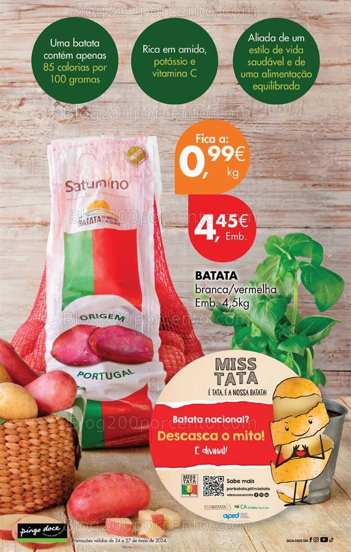 Antevisão Folheto PINGO DOCE Promoções Fim de Semana - 24 a 27 maio