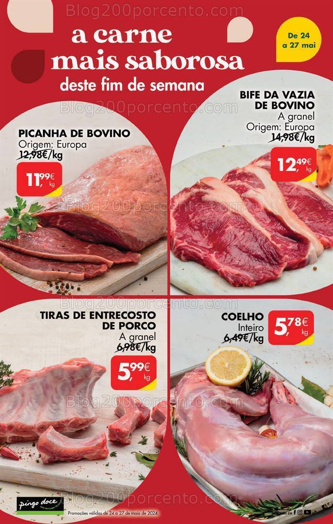 Antevisão Folheto PINGO DOCE Promoções Fim de Semana - 24 a 27 maio