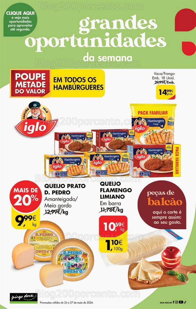 Antevisão Folheto PINGO DOCE Promoções Fim de Semana - 24 a 27 maio