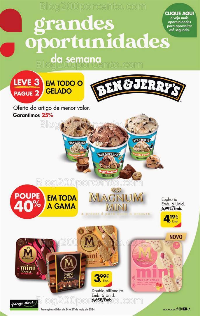 Antevisão Folheto PINGO DOCE Promoções Fim de Semana - 24 a 27 maio