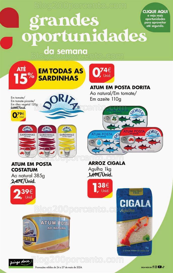 Antevisão Folheto PINGO DOCE Promoções Fim de Semana - 24 a 27 maio