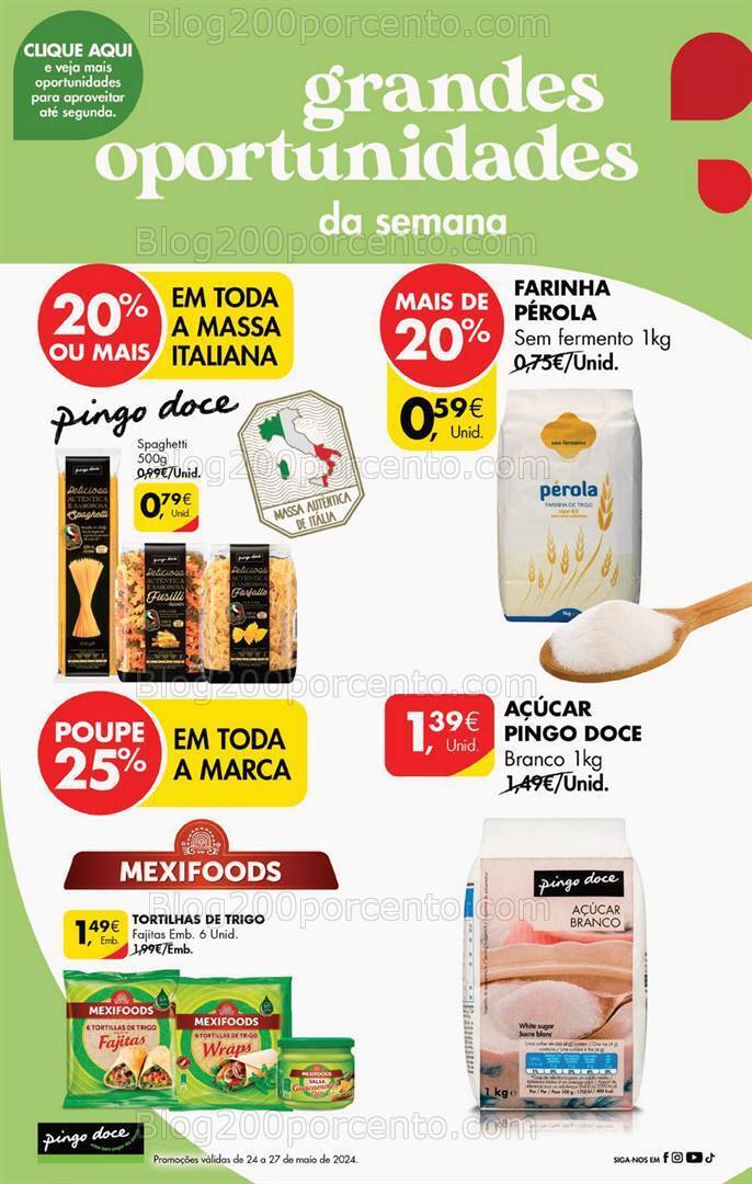 Antevisão Folheto PINGO DOCE Promoções Fim de Semana - 24 a 27 maio